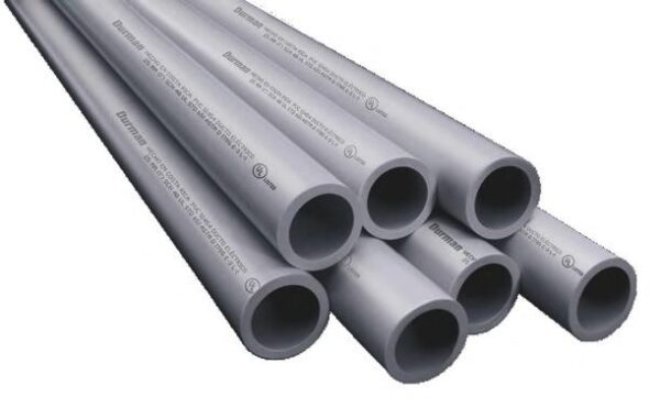 Tuberías cloruro de polivinilo PVC blanca lisa