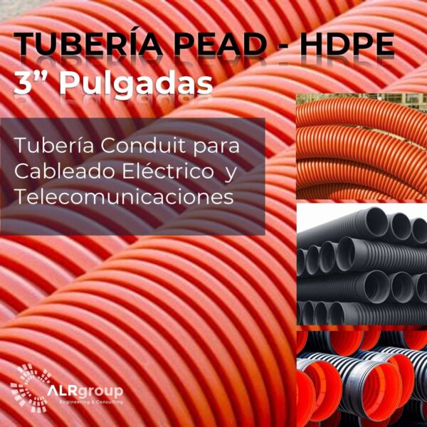 tubería PEAD 3 pulgadas para cableado eléctrico producto