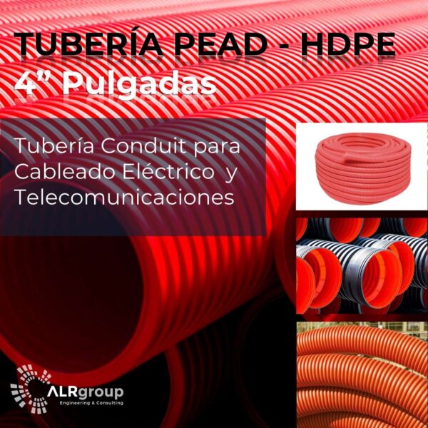 tubería PEAD 4 pulgadas para cableado eléctrico producto