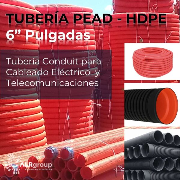 tubería PEAD 6 pulgadas para cableado eléctrico producto